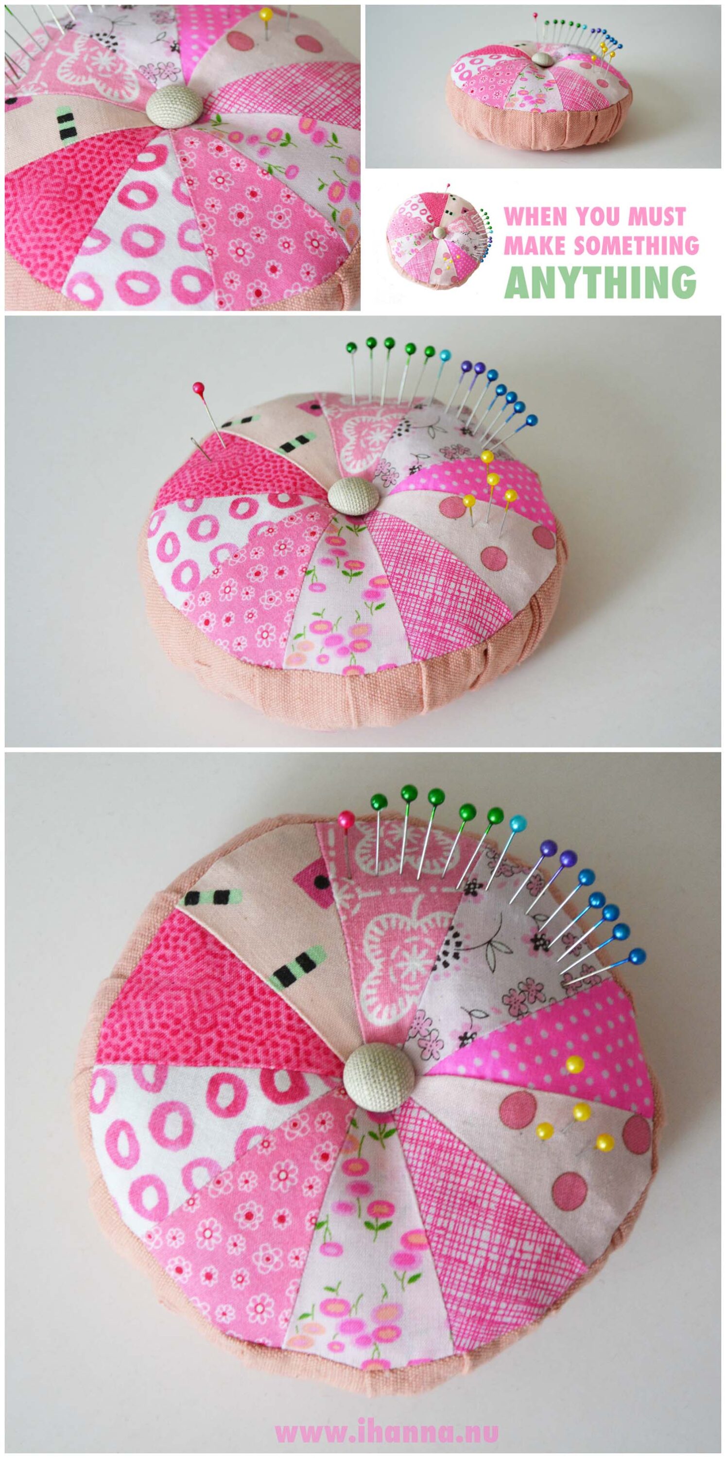 Make Something, Sew something, make anything - encouragement by iHanna + awesome scrappy pin cushion  (Photo copyright Hanna Andersson)