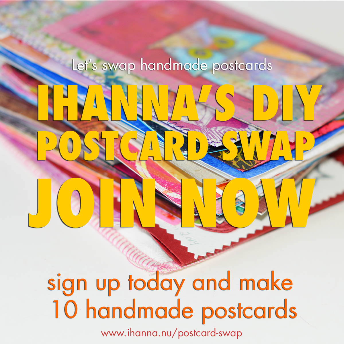 Join iHannas DIY Postcard Swap today sign up and make 10 handmade postcards #ihannaspostcardswap