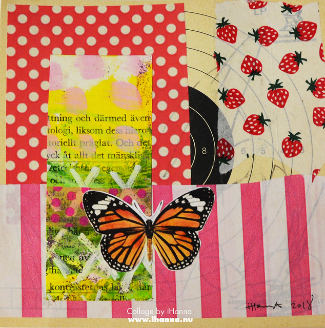 Butterfly Collage Week: 365 Collages in 2018 Week 3 Strawberry Butterfly by iHanna #365somethings2018 (Copyright Hanna Andersson)