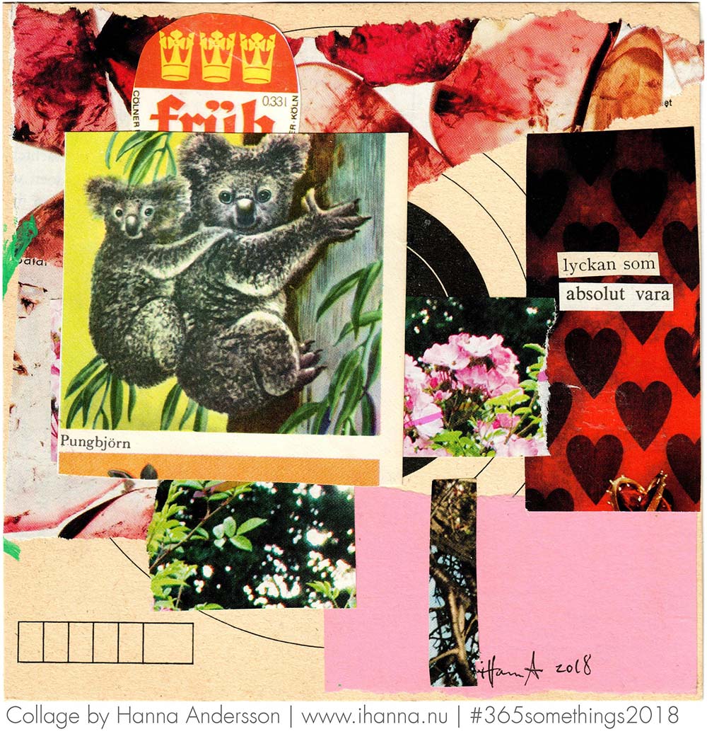 Cling to Happiness - Collage nr 41 made by iHanna, Copyright Hanna Andersson