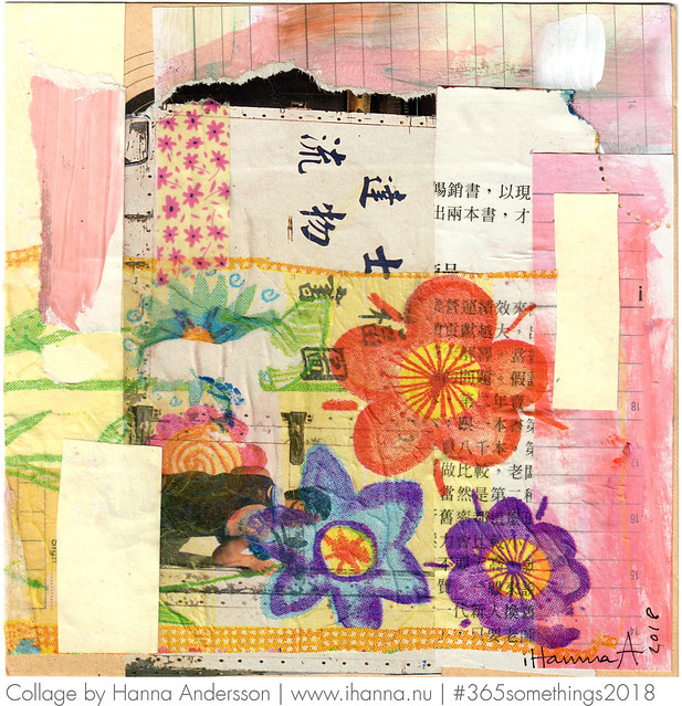 Chinese Wall Flowers - Collage no 105 by iHanna a.k.a. Hanna Andersson, Swedish artist #365somethings2018