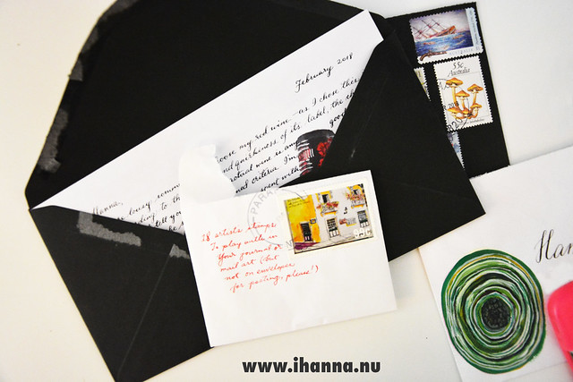 A small envelope inside the envelope in the subscription service by Nat Uhings The Scarlet Letterbox Subscription on Etsy