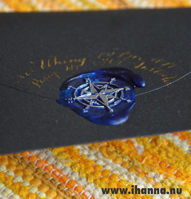 Blue Nautical faux wax seal from Natalie Uhings The Scarlet Letterbox Subscription