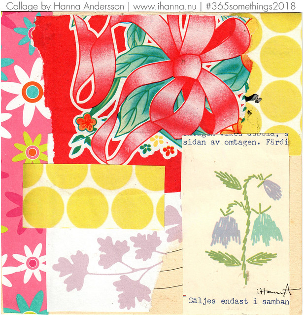 Bluebell with a bow - Collage no 156 by iHanna (Copyright Hanna Andersson)