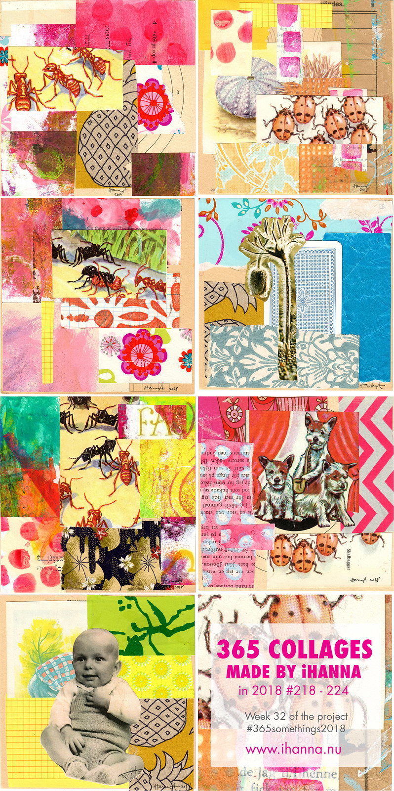 iHannas 365 Collages Week 32 2018 #365somethings2018 #collage #art