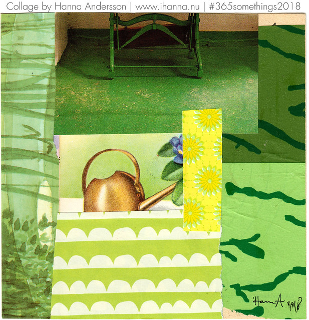 Basement Green - Collage no 245 by iHanna #365somethings2018 (Copyright Hanna Andersson)