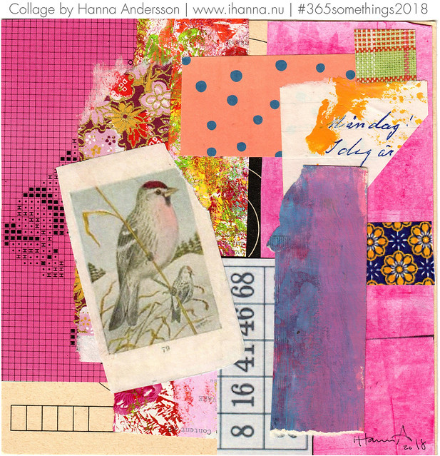 Pink Chested Well-Wisher - Collage no 246 by iHanna (Copyright Hanna Andersson)