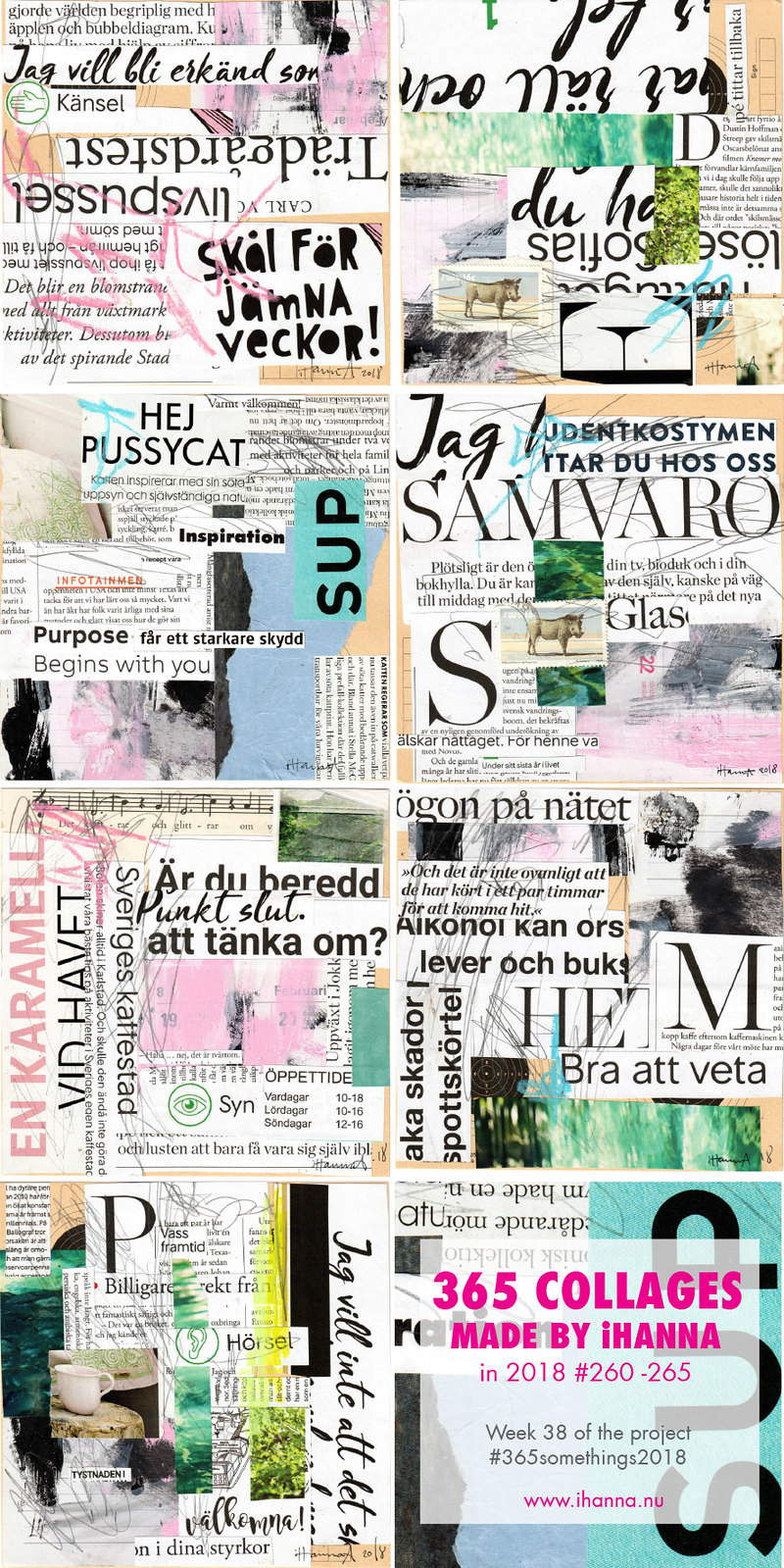 Not for Reading. iHannas 365 Collages 2018 Week 38 (Copyright Hanna Andersson)