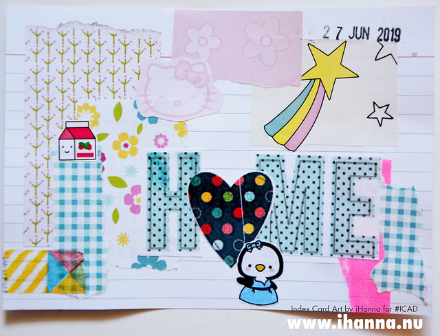 Index card art Staying at HOME 2019-06-27 ICAD by iHanna (Copyright H. Andersson) 2019