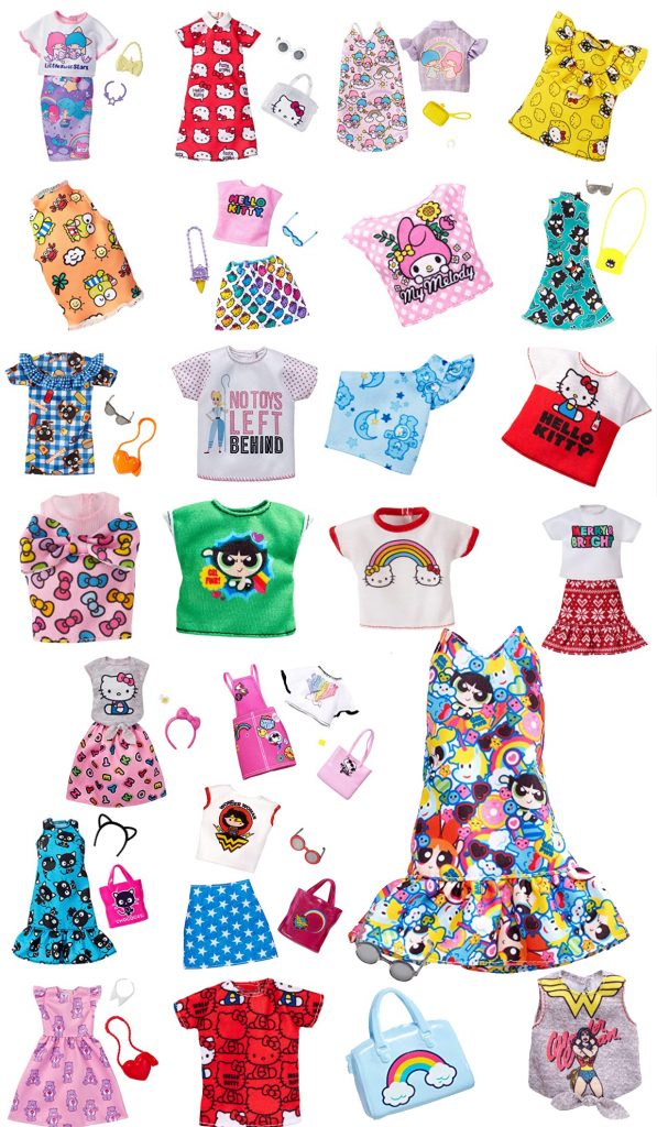 Mattel made Barbie Fashion in collaboration with famous brands like Sanrio, Power Puff Girls, Care Bears, Hello Kitty etc