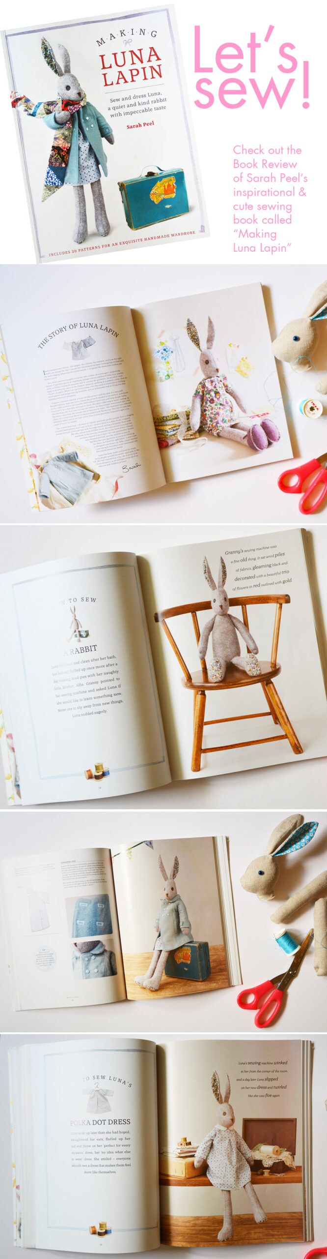 Making Luna Lapin - a craft book by Sarah Peel - review by iHanna