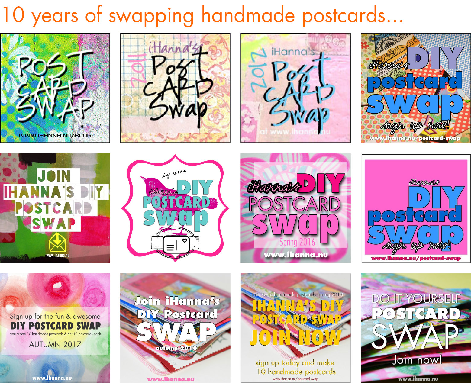 10 years anniversary of the DIY Postcard Swap #diyPostcardSwap