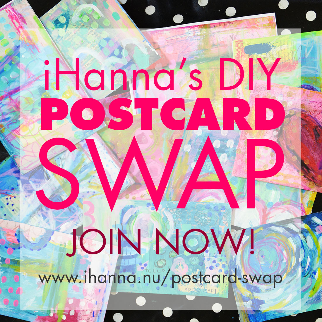 iHanna's DIY Postcard Swap spring 2020 - Join now! #diypostcardswap