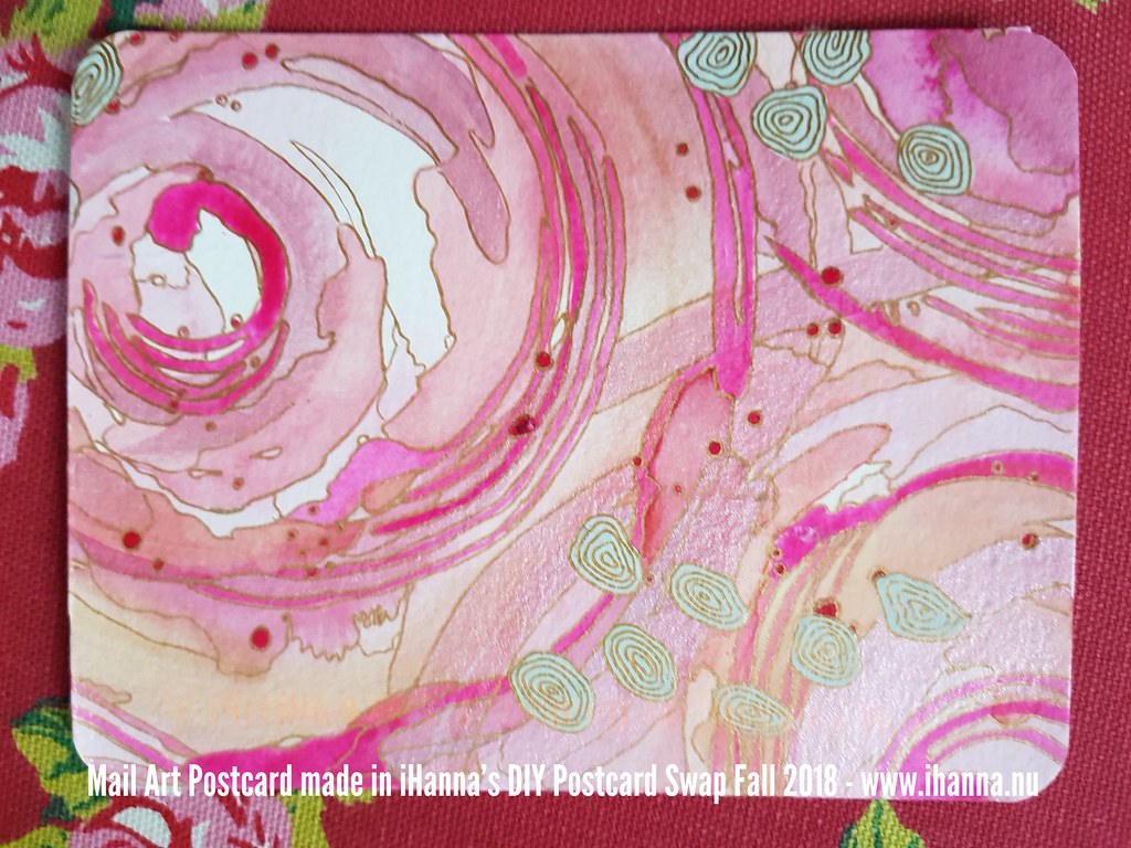 DIY Postcard by Sarah - sent to me in iHanna' DIY Postcard Swap Fall 2018