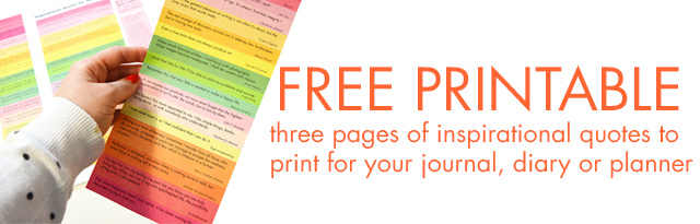 Free printable inspirational quotes for your journal