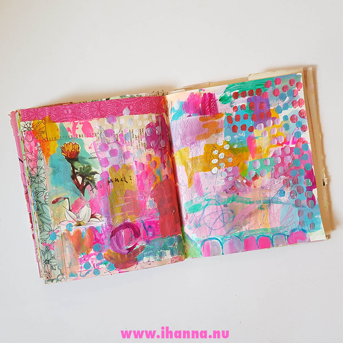 Never too much on a page by Hanna Andersson / iHanna #artjournaling