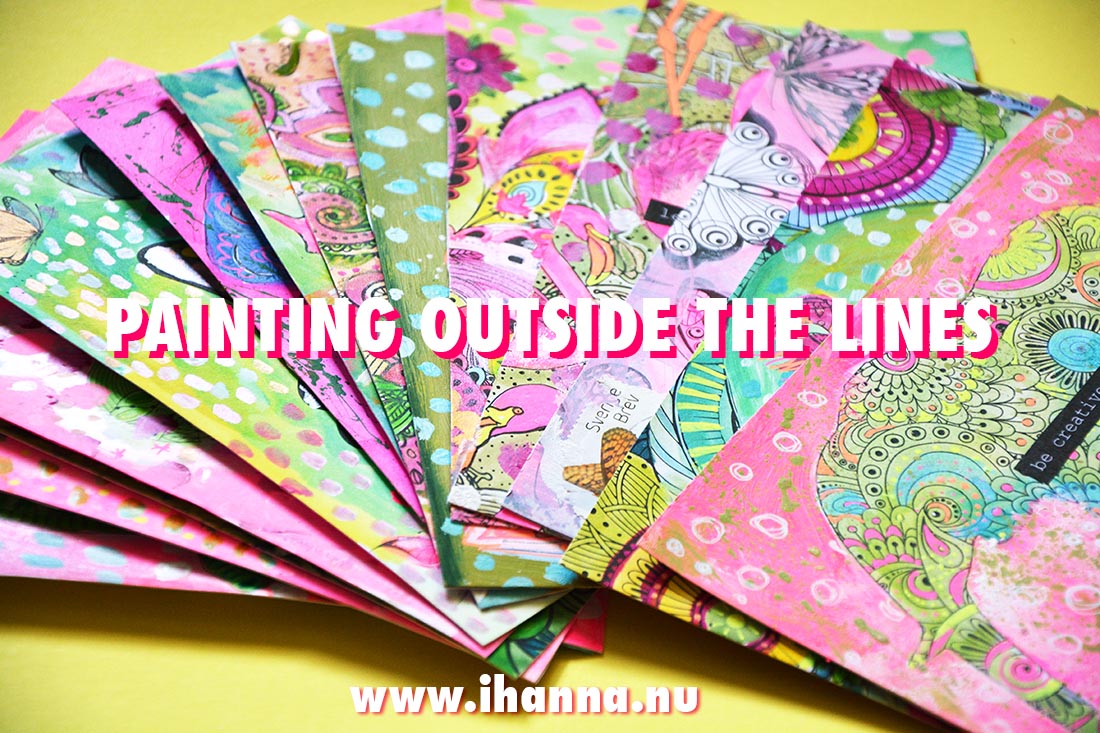 Painting outside the lines DIY Postcard Idea Tutorial with video