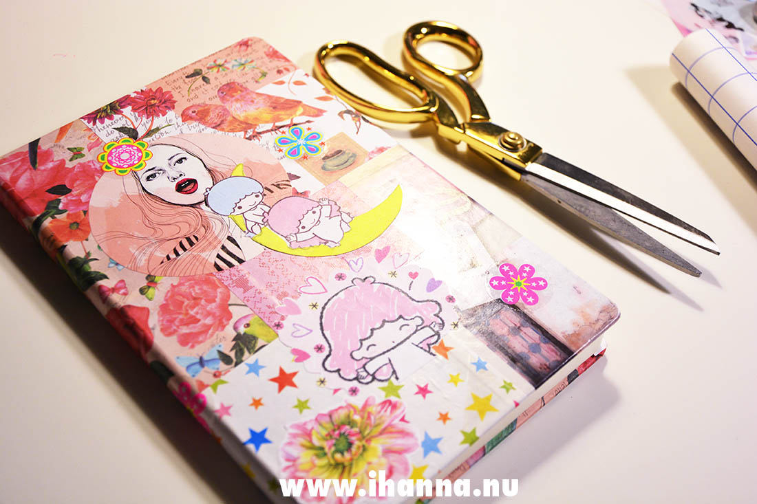 Finished diary cover with collage by iHanna