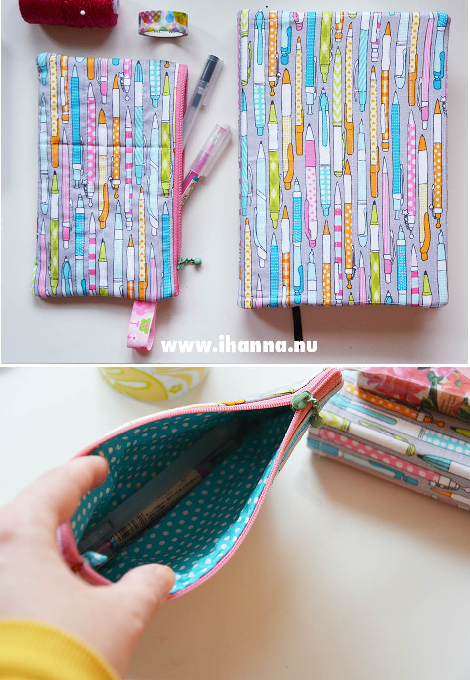 Pen case to go along with my diary sewn by mom - photo copyright Hanna Andersson