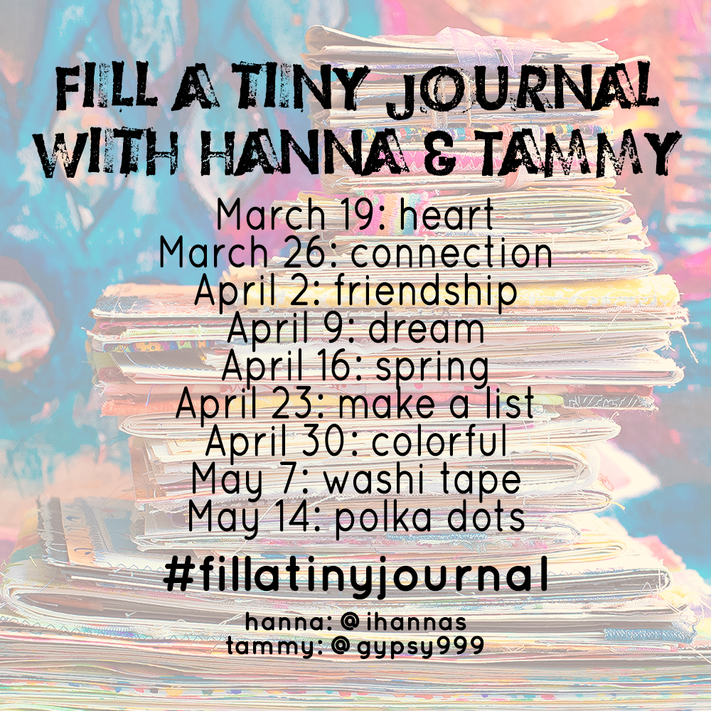 The PROMPTS - Fill a tiny journal with Hanna and Tammy #fillatinyjournal