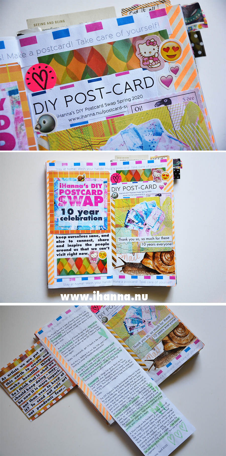 Documenting the DIY Postcard Swap anniversary in my TN Randomosity