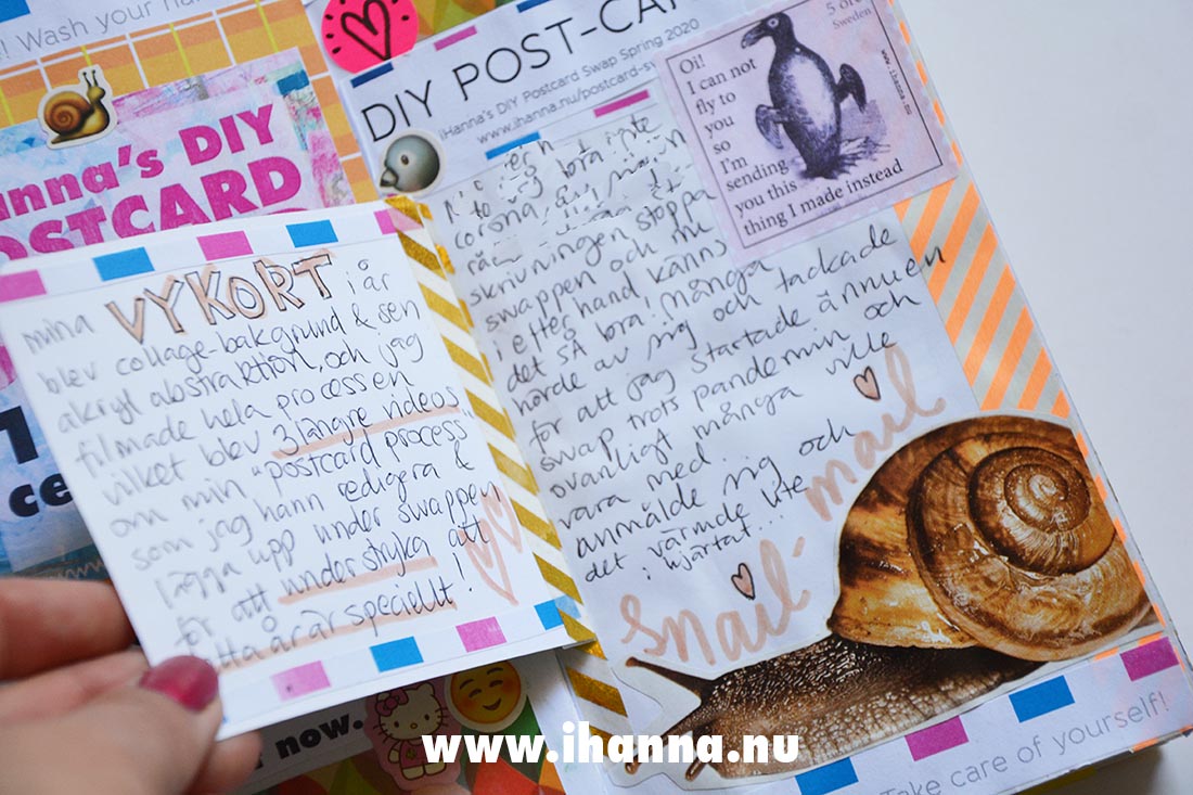 Documenting the DIY Postcard Swap anniversary in my TN Randomosity