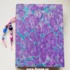 Purple power notebook with hand-marbled cover