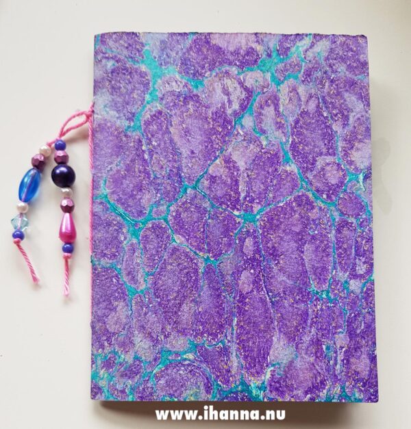 Purple power notebook with hand-marbled cover