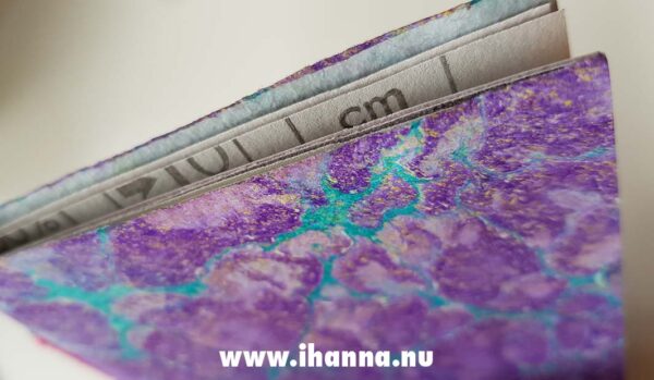 Purple power notebook with hand-marbled cover