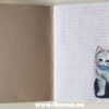 First page of the Sweet Notebook with grid paper inside – hand-made by Hanna Andersson