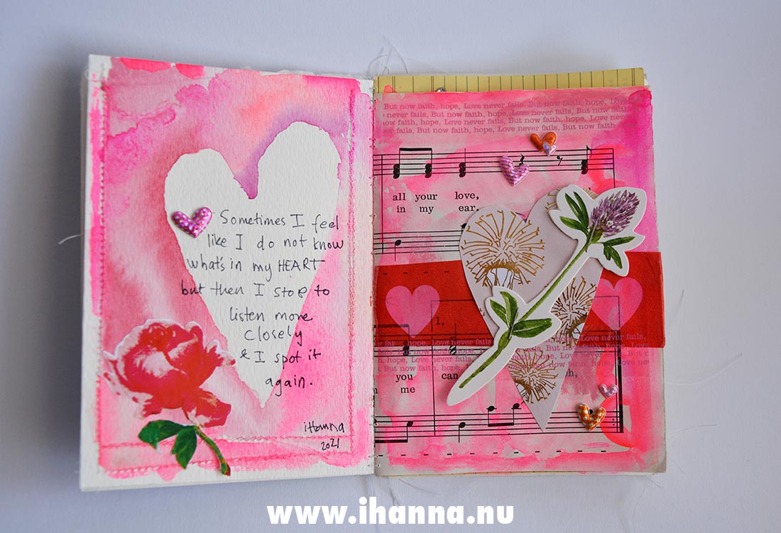 Fill a tiny journal page by iHanna Heart #fillatinyjournal