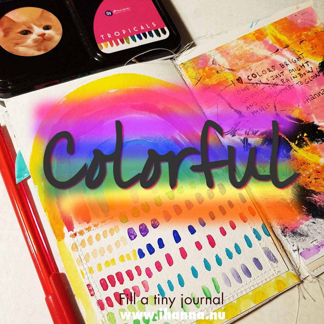 Fill a tiny journal (colorful prompt presented) by iHanna #fillatinyjournal