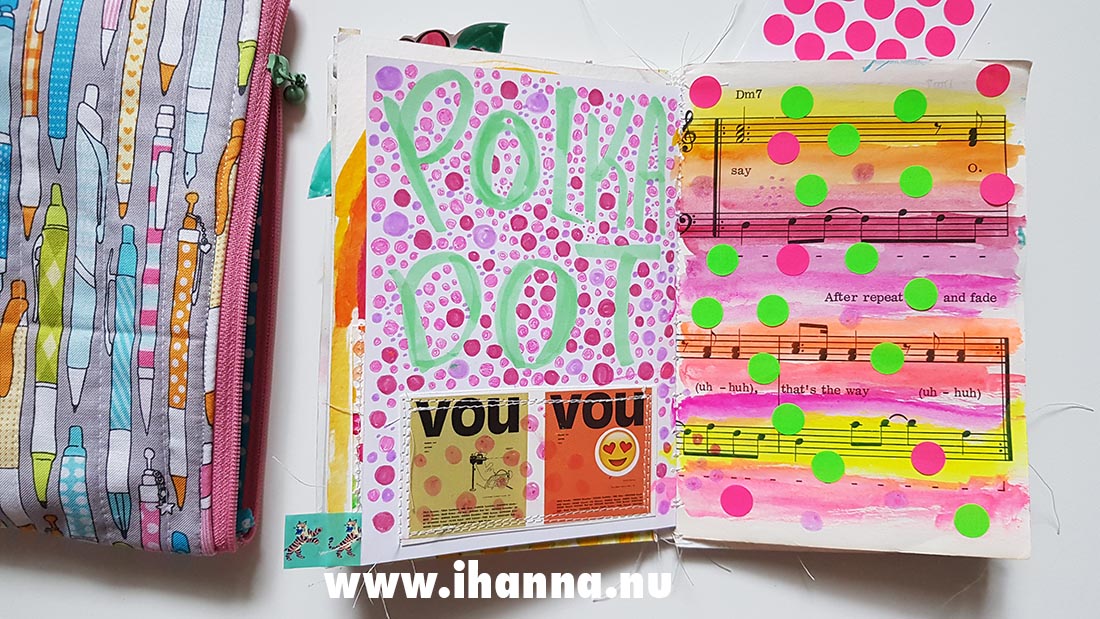 Fill a tiny journal (polka dot prompt presented) by iHanna #fillatinyjournal