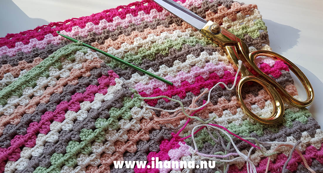 WIP Granny Square striped blanket by iHanna