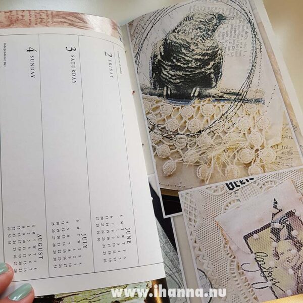 Spread in Junk journal no 21 | iHanna's journal release 3 2021