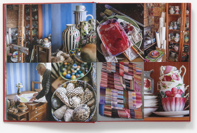 Book spread in Kaffe Fassett in the Studio reviewed by Studio iHanna, Sweden