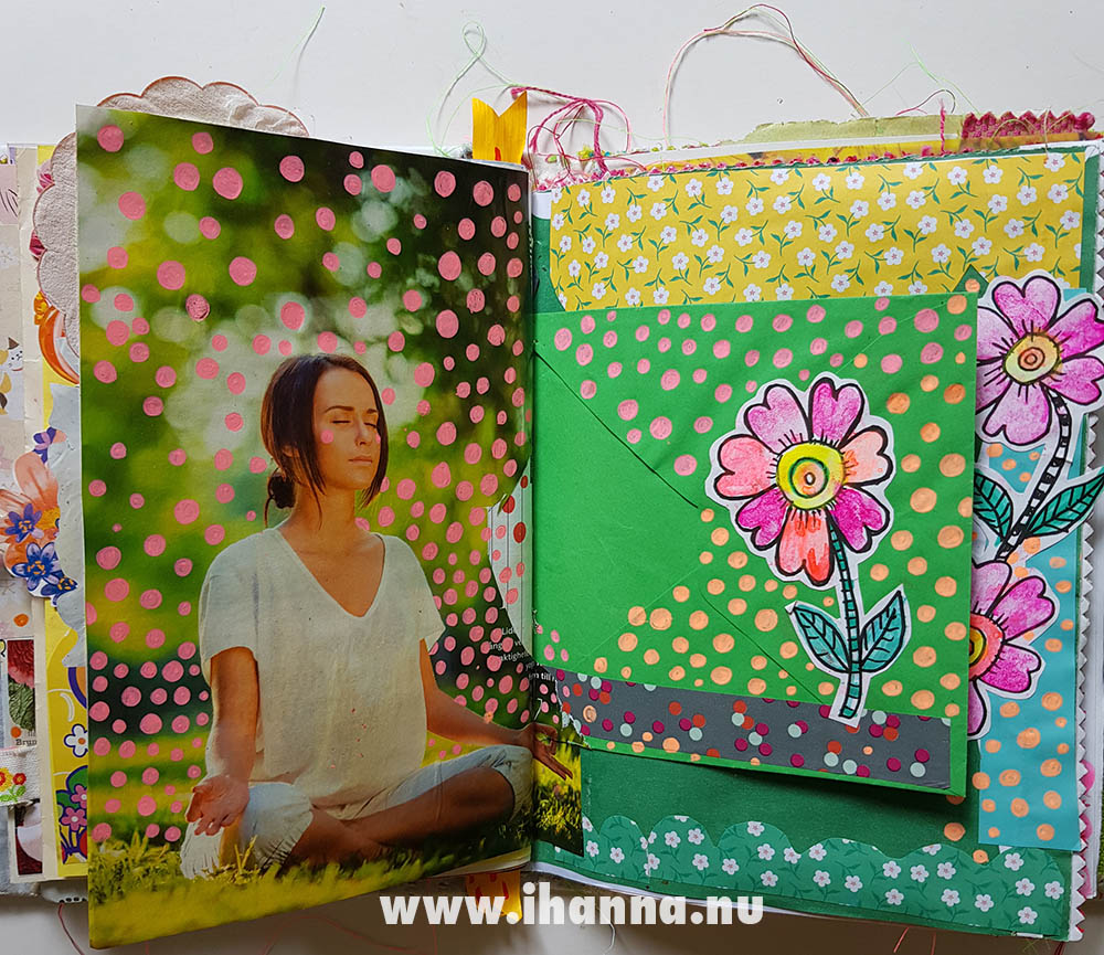 iHannas Summer Art Journal: meditation and polka dot doodles #artjournaling