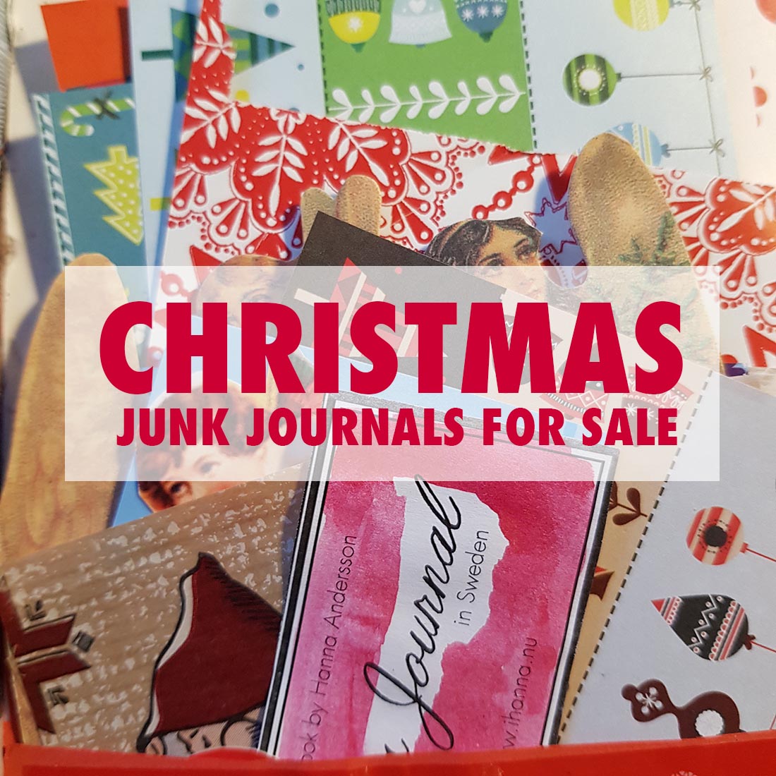 Christmas Junk Journals for sale made by iHanna in Sweden #decemberdaily
