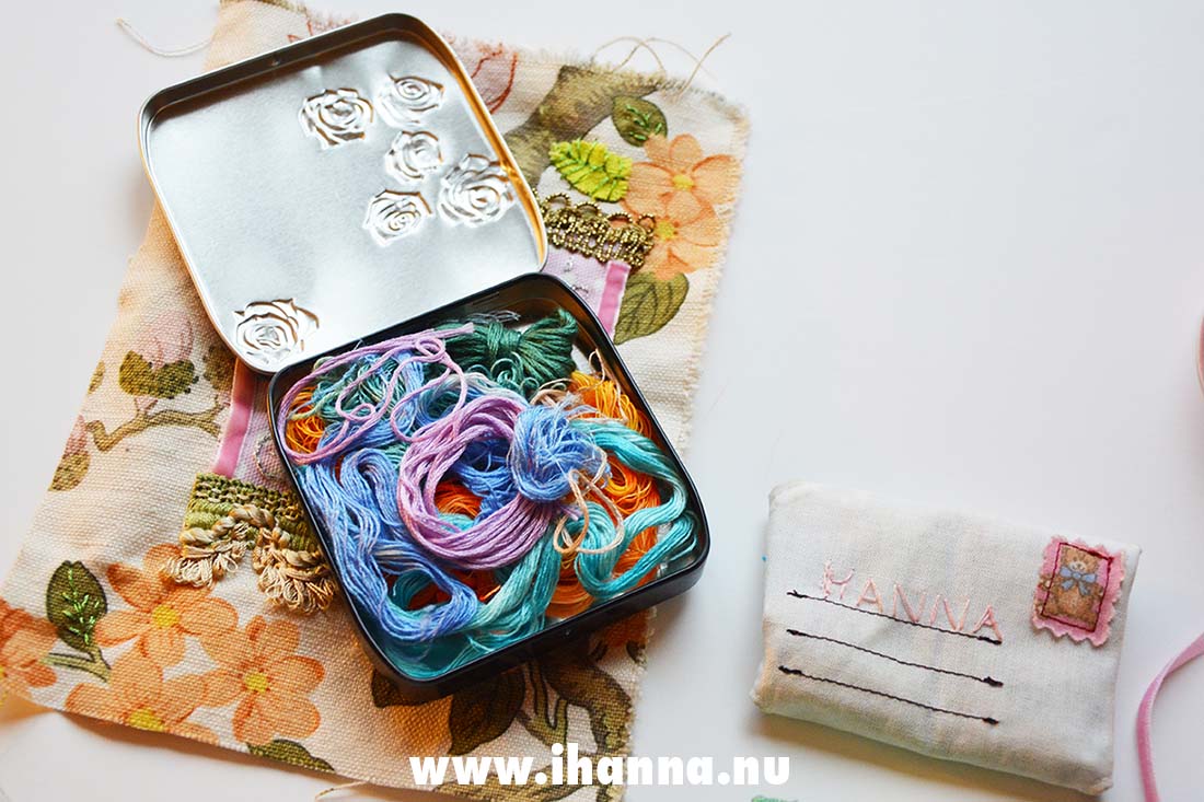 Always carry a small box for lose embroidery threads! /iHanna