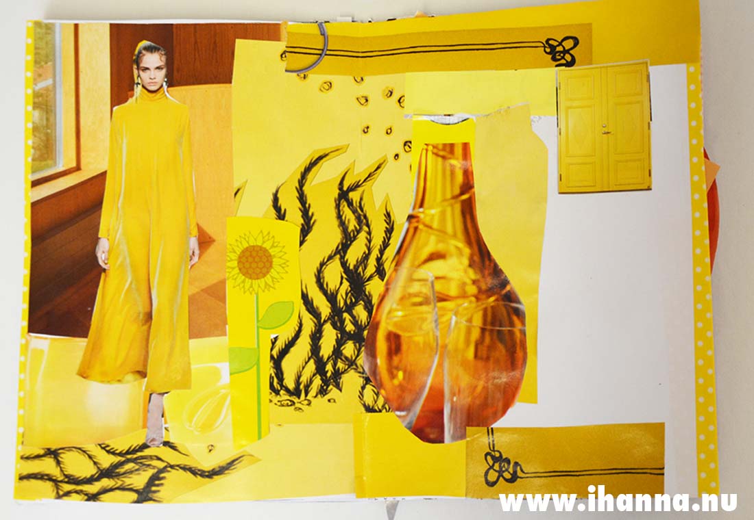 Start of yellow pages in iHannas Rainwbow glue book