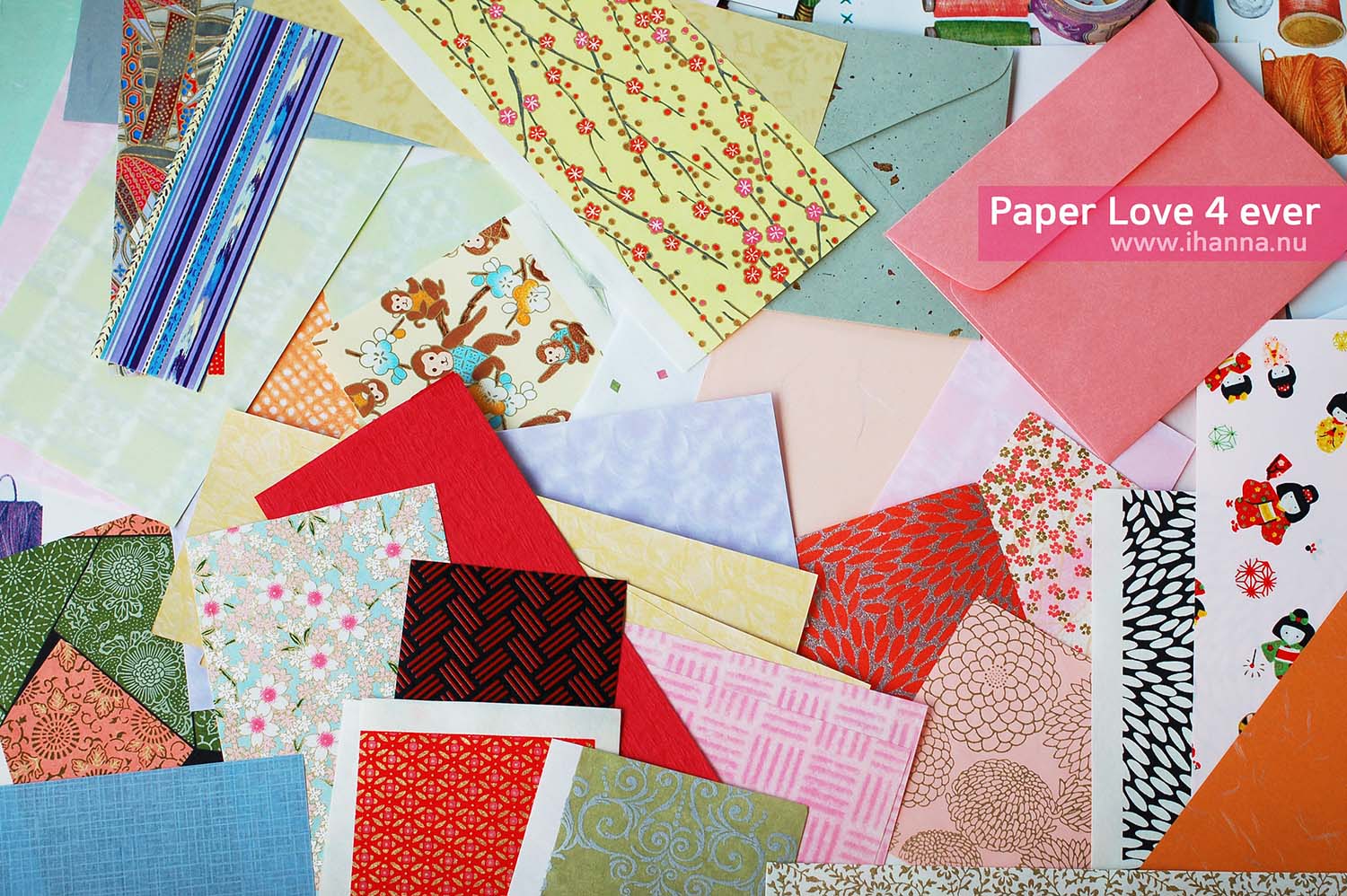 Pretty papers - image from my post Transparent collage papers - and paper love 4 ever (Copyright H. Andersson)