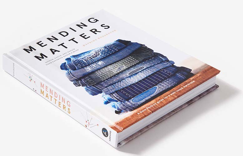 Affiliate link to the book Mending Matters: Stitch, Patch, and Repair Your Favorite Denim and More by Katarina Rodabaugh