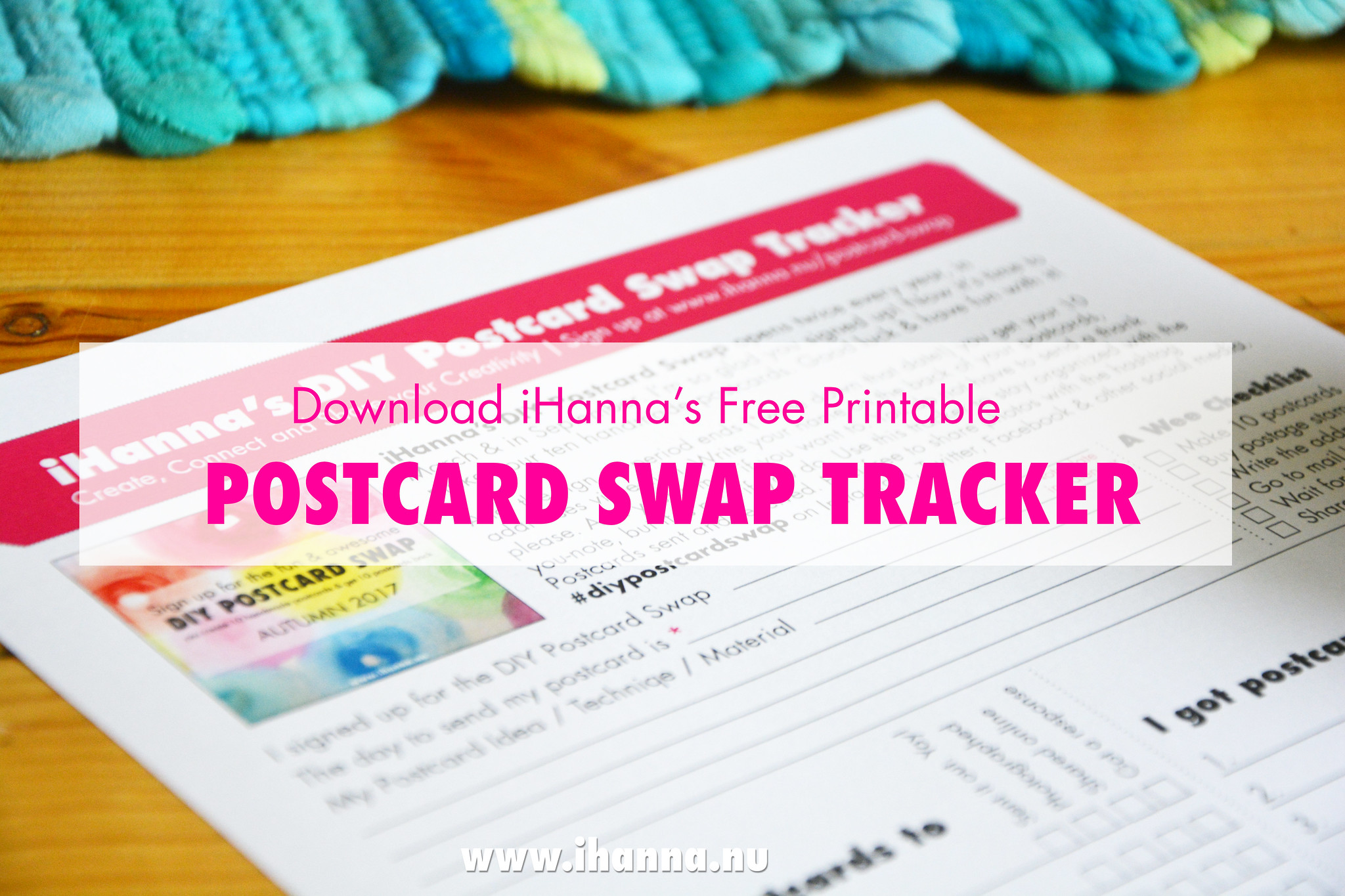 Download the Free Printable DIY Postcard Swap Tracker PDF here