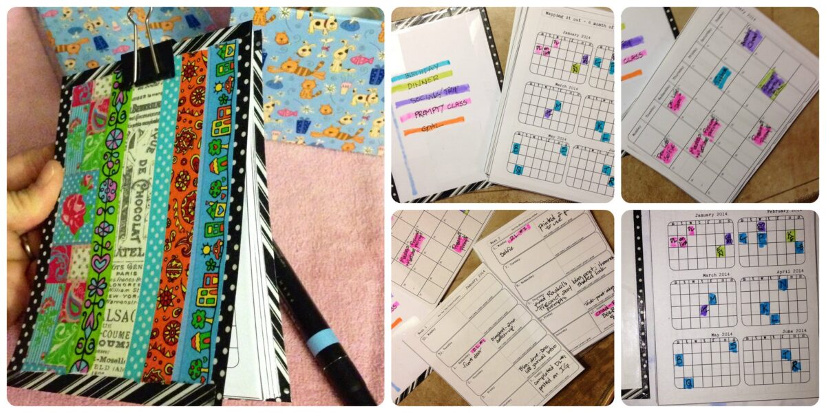 Photos of Chris of Parabolic Muse and her DIY planner pages by iHanna