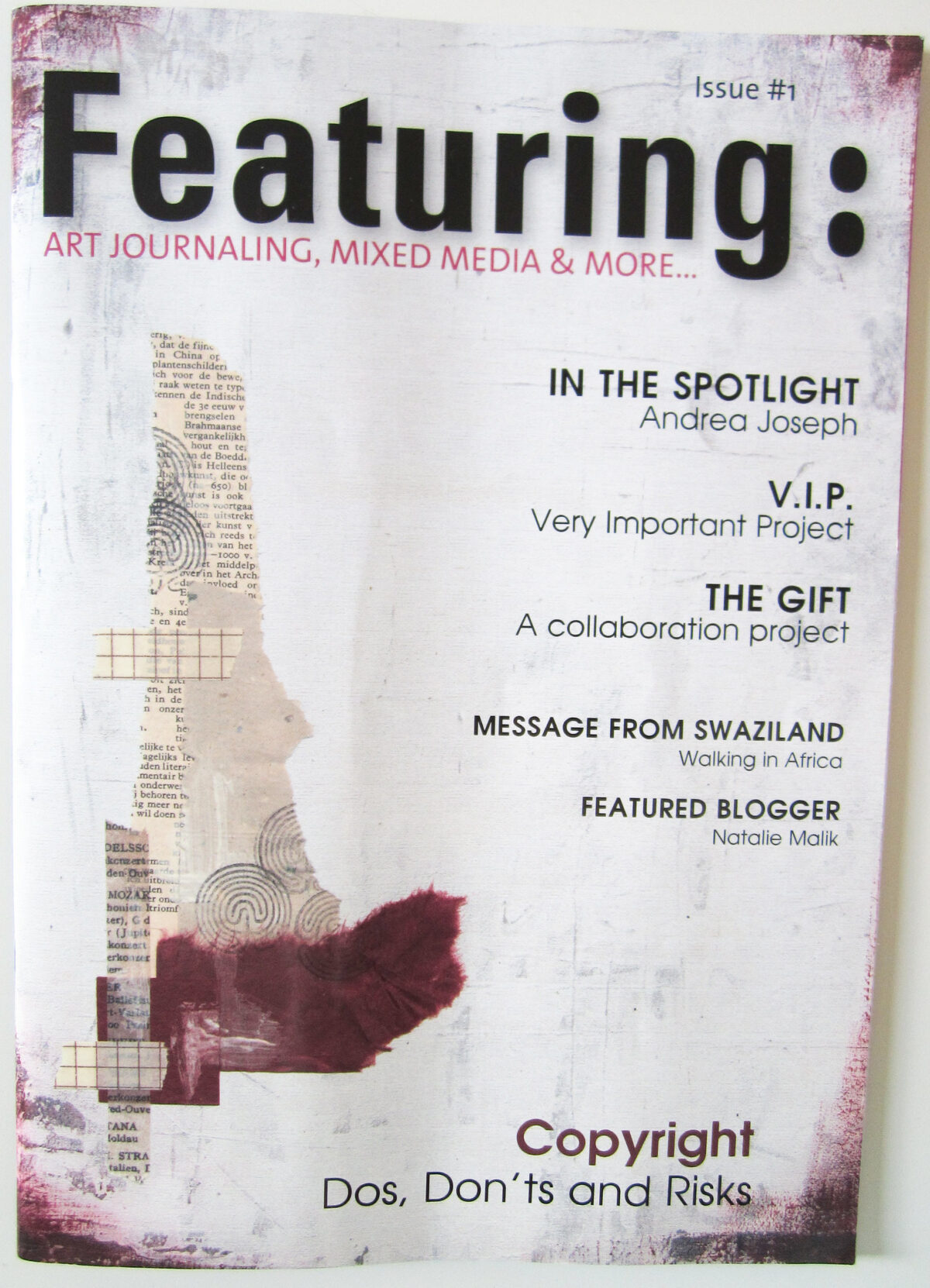 Issue 1 of Featuring (a zine about art journaling, mixed media and more)