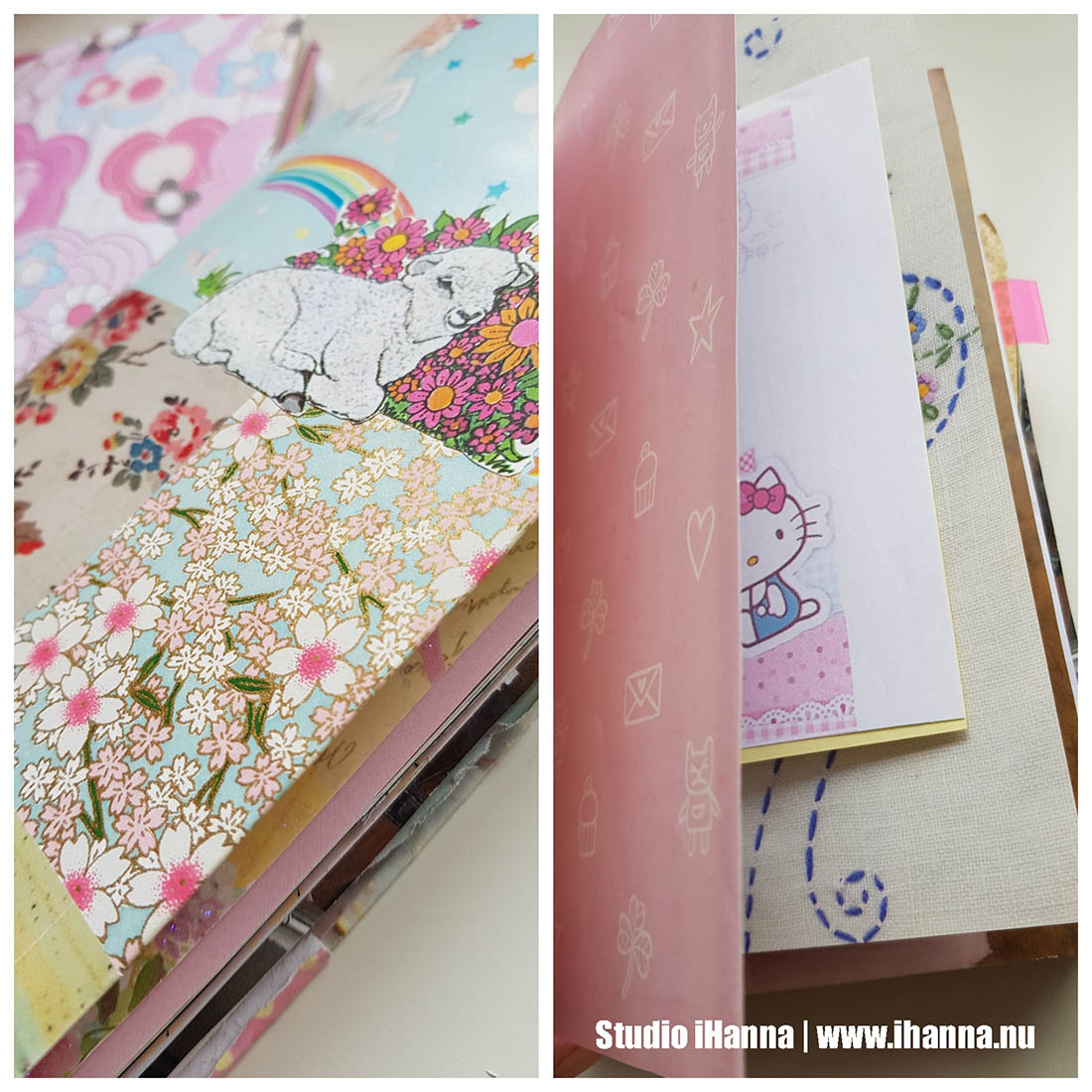 DIY Traveler's Notebook created for the Junk Journal July challenge, by iHanna 2024