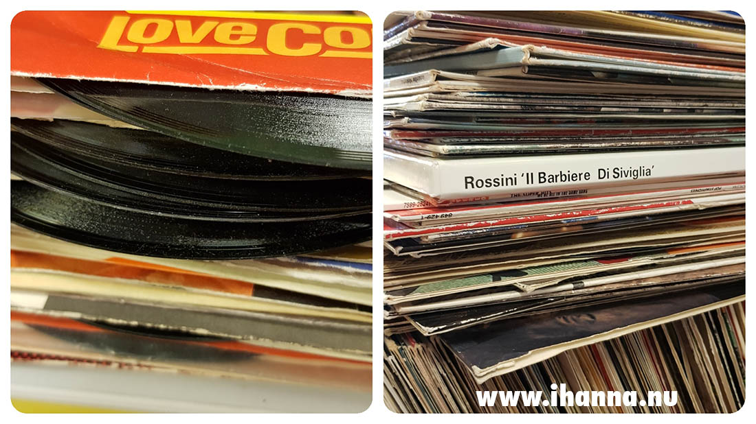 Seen at the Thrift Shop Vinyl Records in a pile - Photo Copyright Hanna Andersson #loppis
