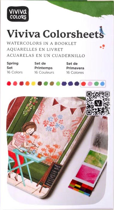 Viviva Watercolor Sheets, Spring Colors
