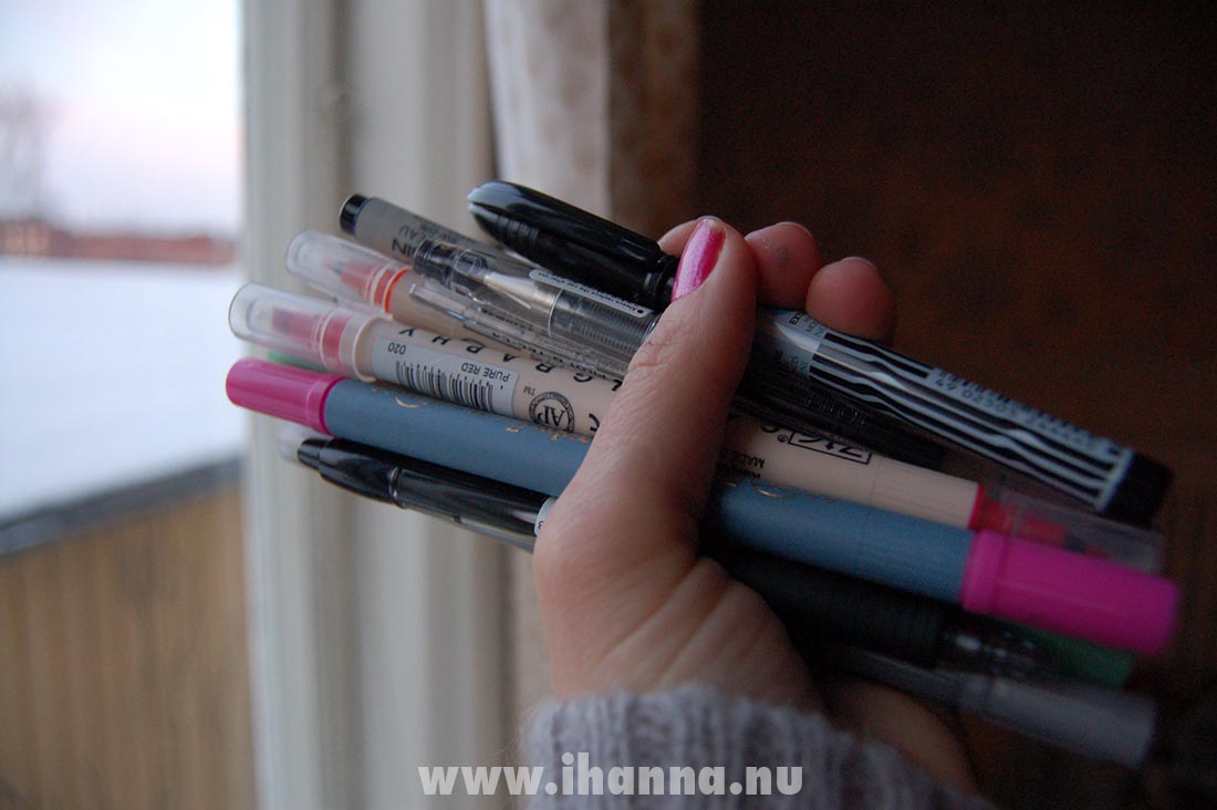 New pens for Christmas (copyright Hanna Andersson)