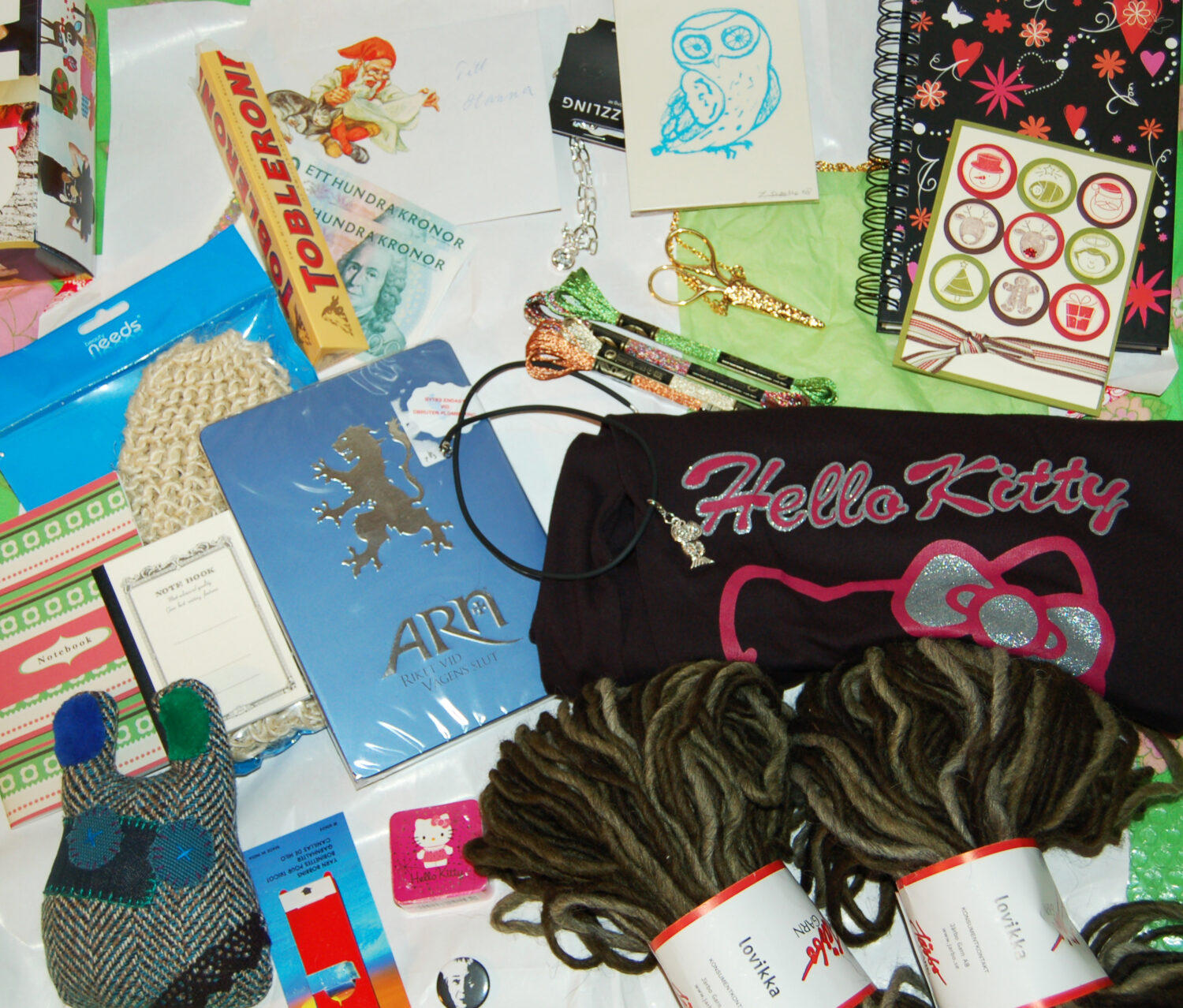 The Christmas gifts I got 2009 (Copyright Hanna Andersson)